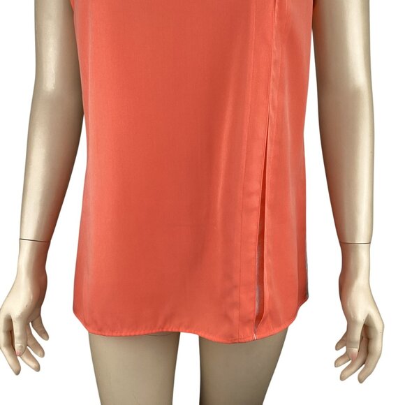 Sachin + Babi Womens Preston Top‎ Size 4 Sleeveless Coral Silver Side Panels - Picture 4 of 7